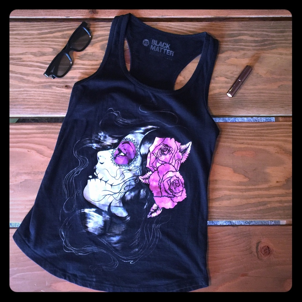 Black Matter racer back T Sz xs